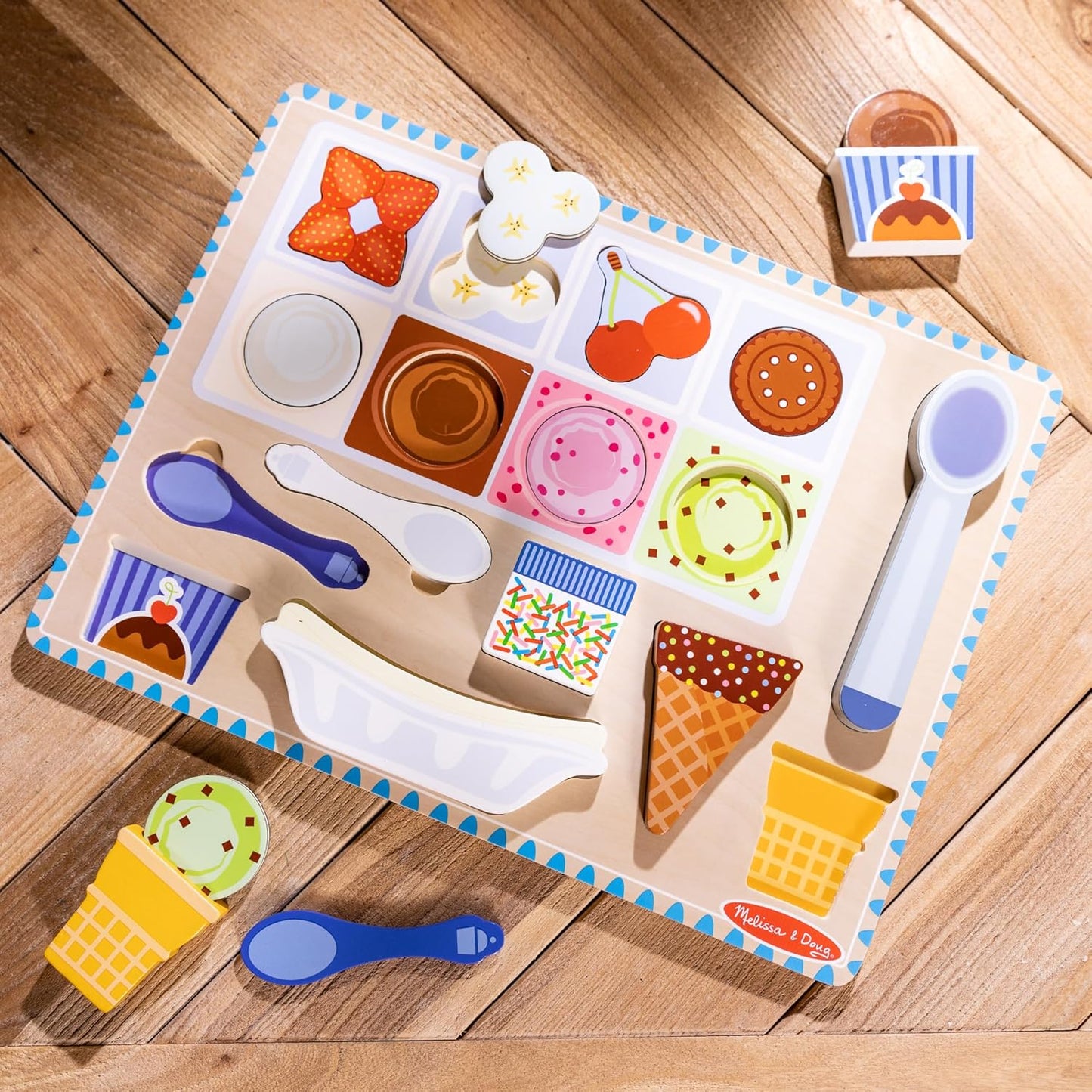 Melissa and Doug Wooden Magnetic Ice Cream Puzzle & Play Set - Premium for Kids in Qatar | Toysaro.com