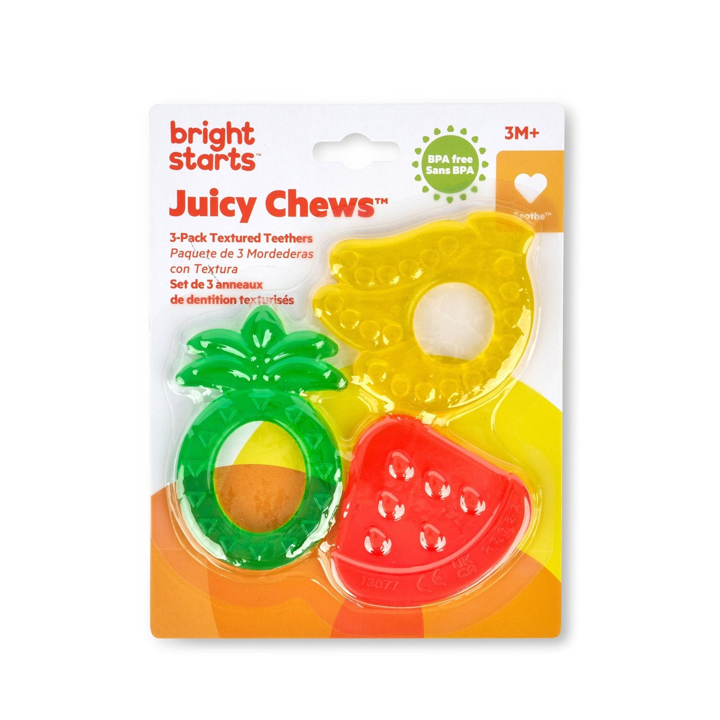 Bright Starts Juicy Chews 3 - Pack Textured Teethers - Premium for Kids in Qatar | Toysaro.com