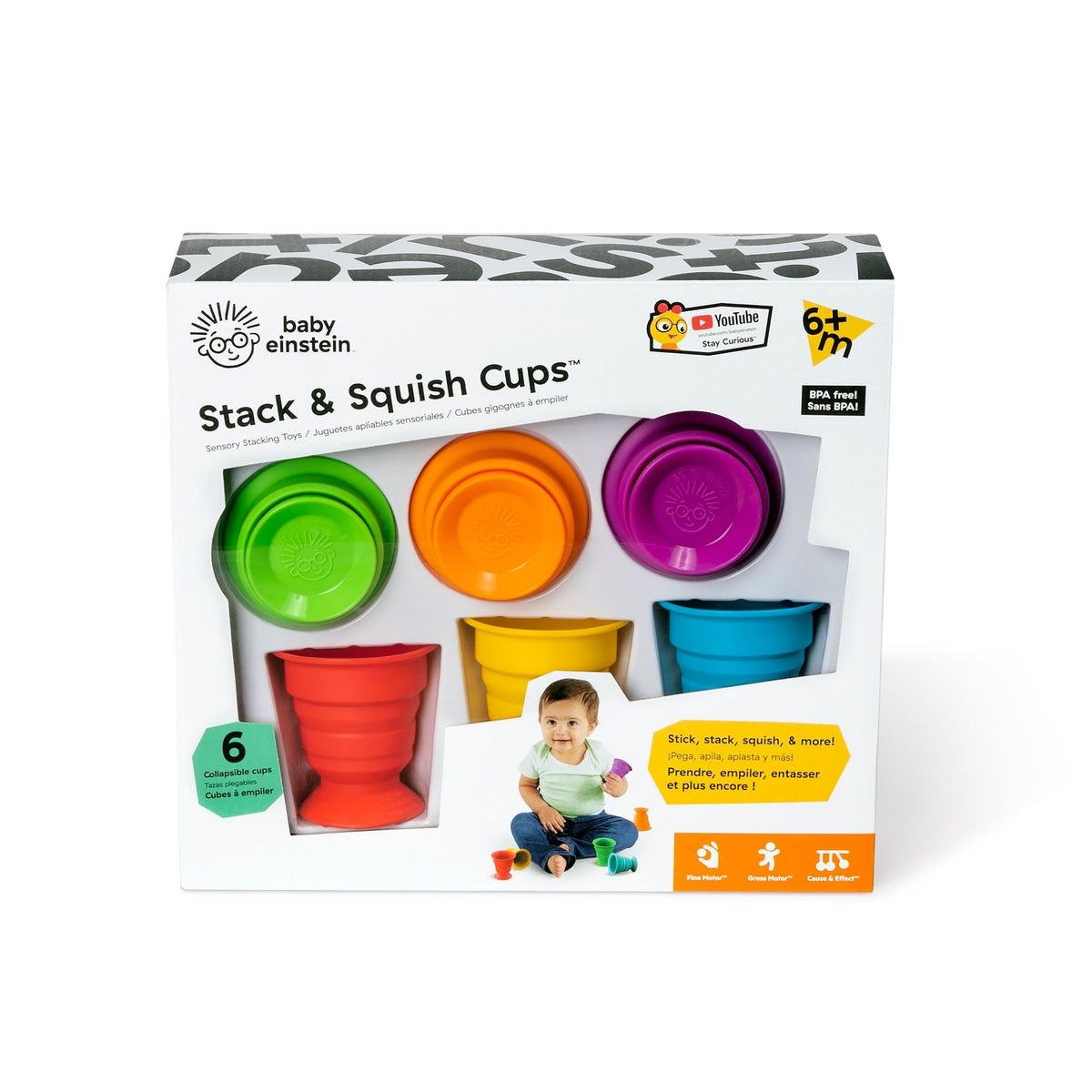 Stack & Squish Cups™ Sensory Stacking Toys - Premium for Kids in Qatar | Toysaro.com