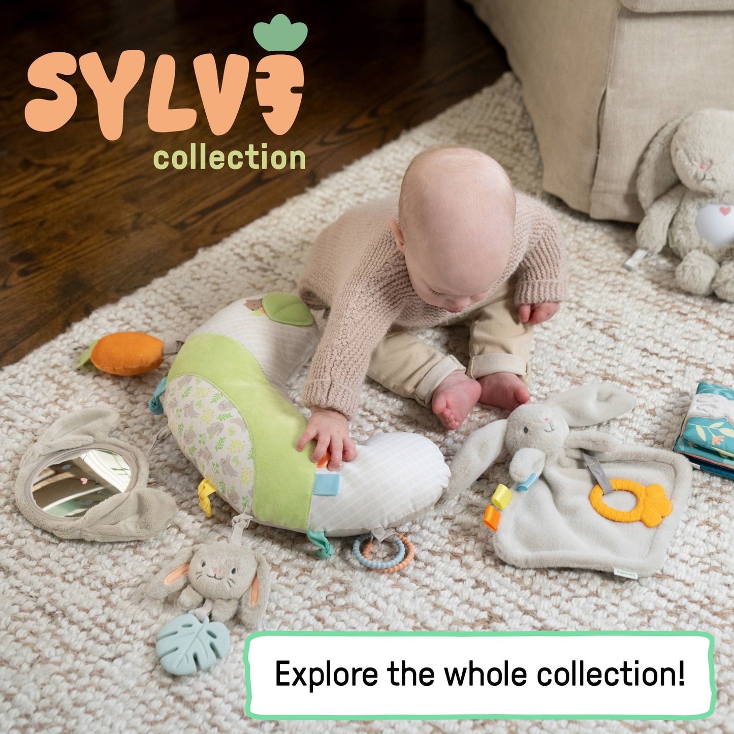 Ingenuity™ Cozy Prop Sylvi™ Tummy Time Activity Pillow - Premium for Kids in Qatar | Toysaro.com