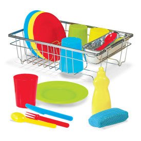 Melissa and Doug Let's Play House! Wash & Dry Dish Set - Premium for Kids in Qatar | Toysaro.com