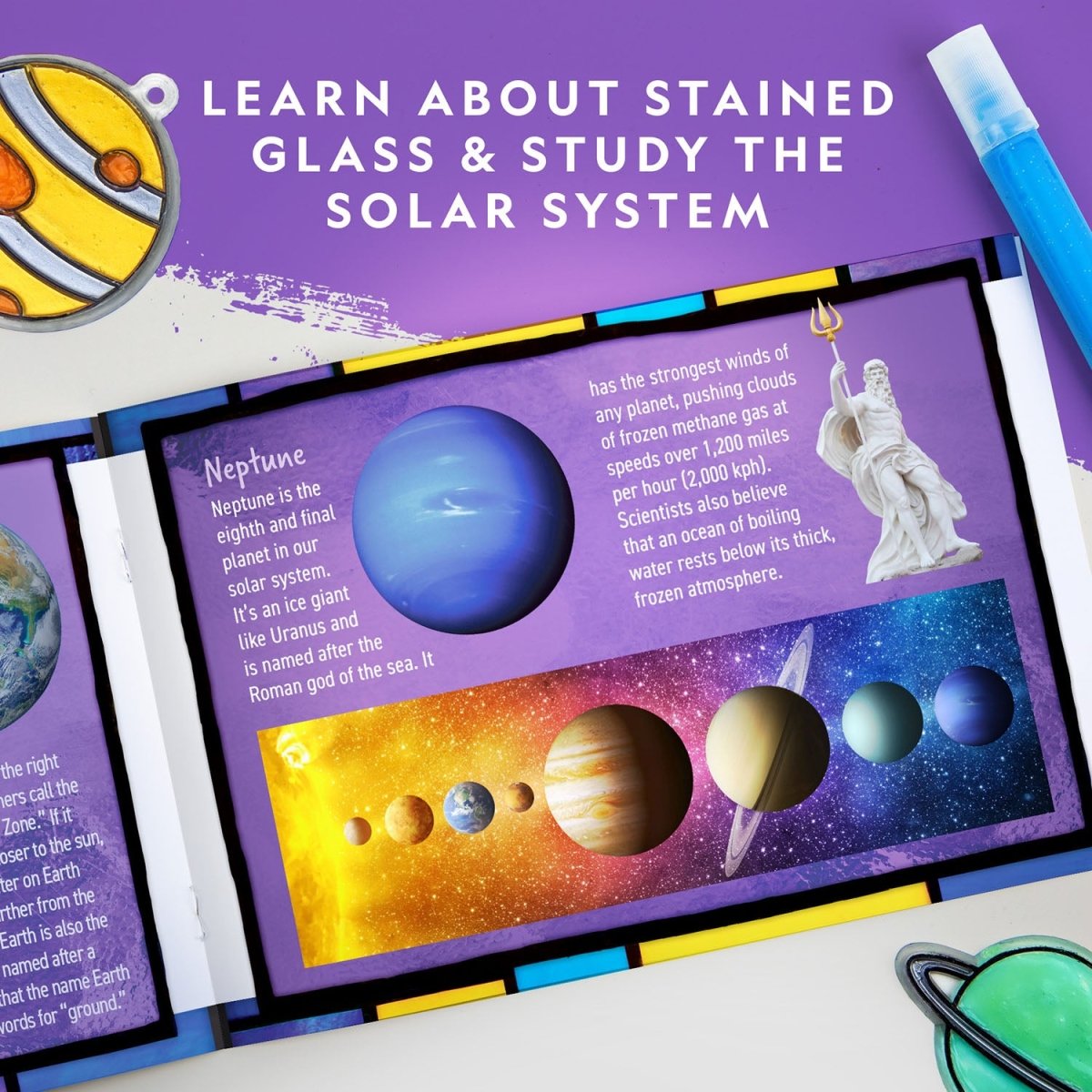 NG STAINED GLASS SOLAR SYSTEM CRAFT KIT - Premium for Kids in Qatar | Toysaro.com