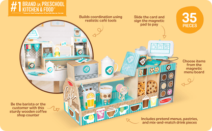 Melissa and Doug Cafe Barista Coffee Shop - Premium for Kids in Qatar | Toysaro.com