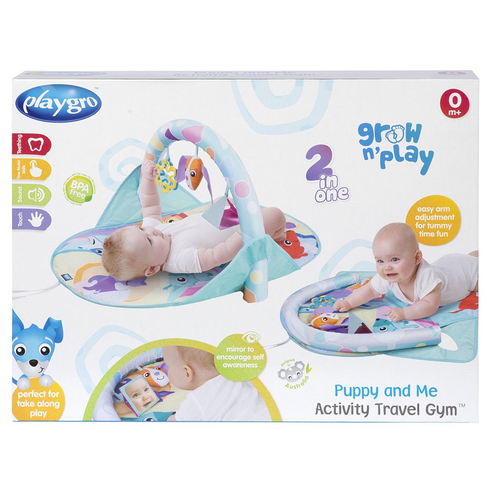 playgro Puppy and Me Activity Travel Gym - Premium for Kids in Qatar | Toysaro.com