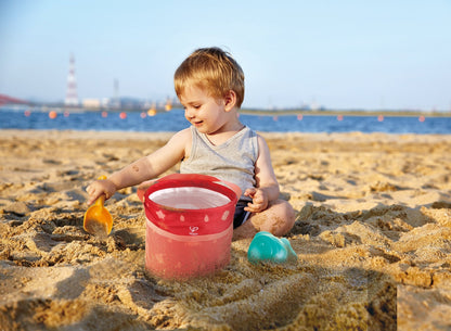 Hape - Fold and Go Sand & Beach Set with Canvas Bag - 4pcs - Premium for Kids in Qatar | Toysaro.com
