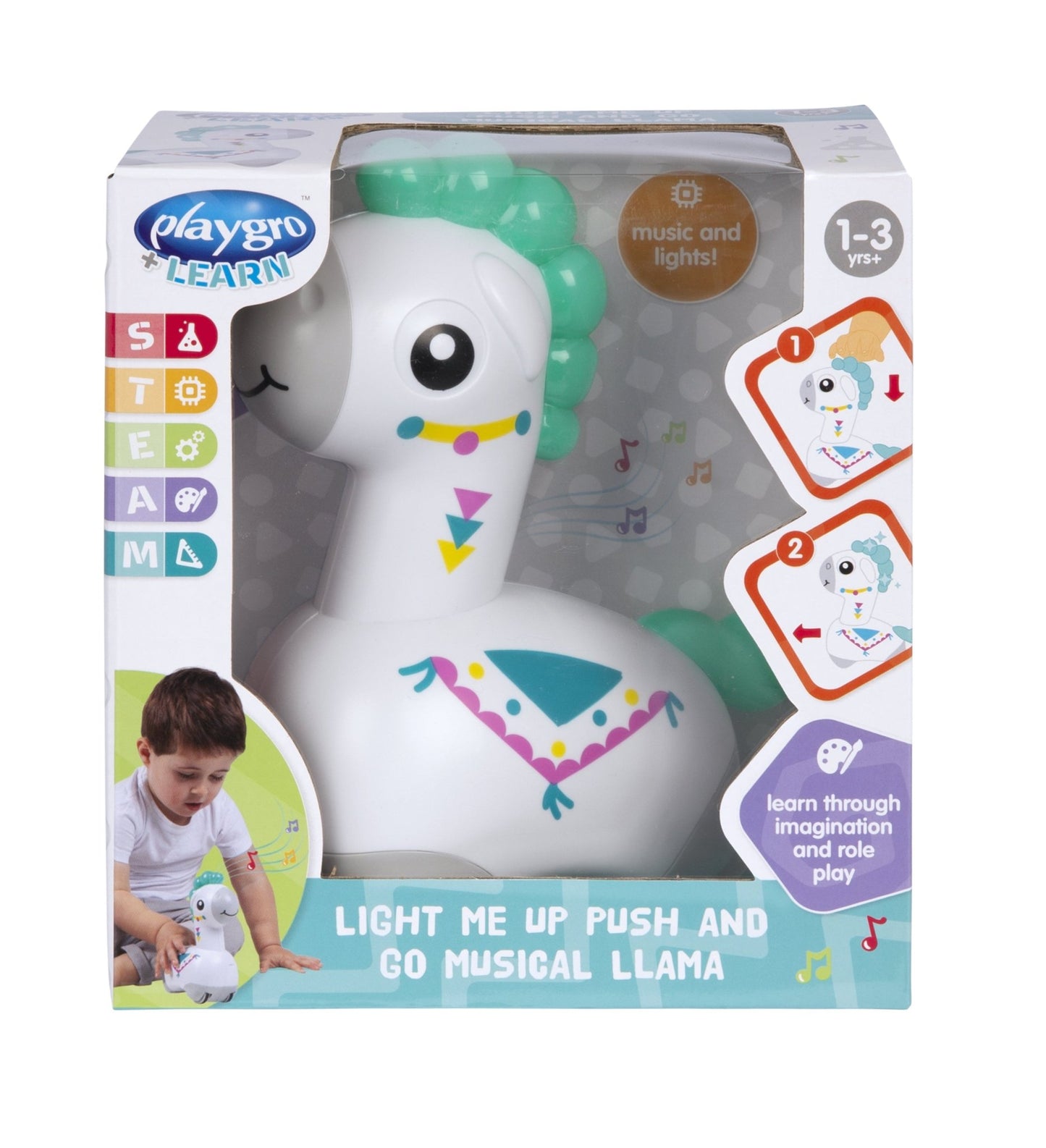 playgro Light Me Up Push and Go Musical Llama - Premium for Kids in Qatar | Toysaro.com