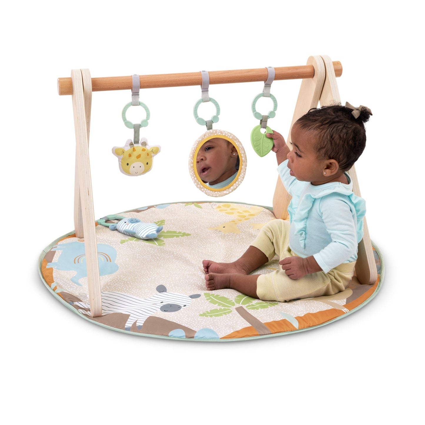 Ingenuity™ Wonder & Wood™ Wooden Toy Arch & Play Mat - Premium for Kids in Qatar | Toysaro.com