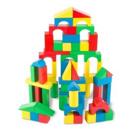 Melissa and Doug 100 Wood Blocks Set - Premium for Kids in Qatar | Toysaro.com