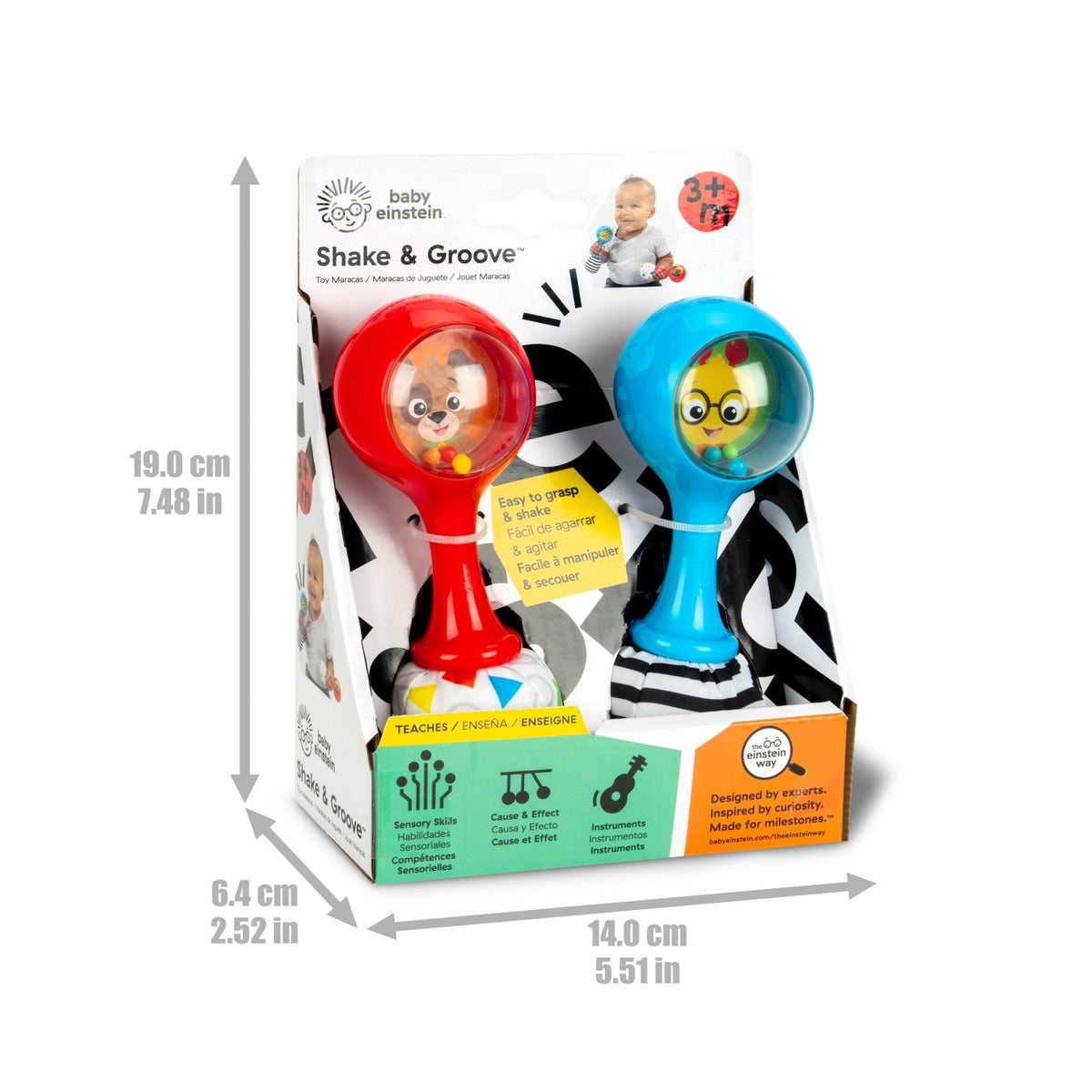Baby Einstein™ Shake & Groove™ Toy Maracas - Premium for Kids in Qatar | Toysaro.com