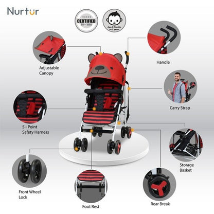 Nurtur Luca Bear Lightweight Stroller - Premium for Kids in Qatar | Toysaro.com