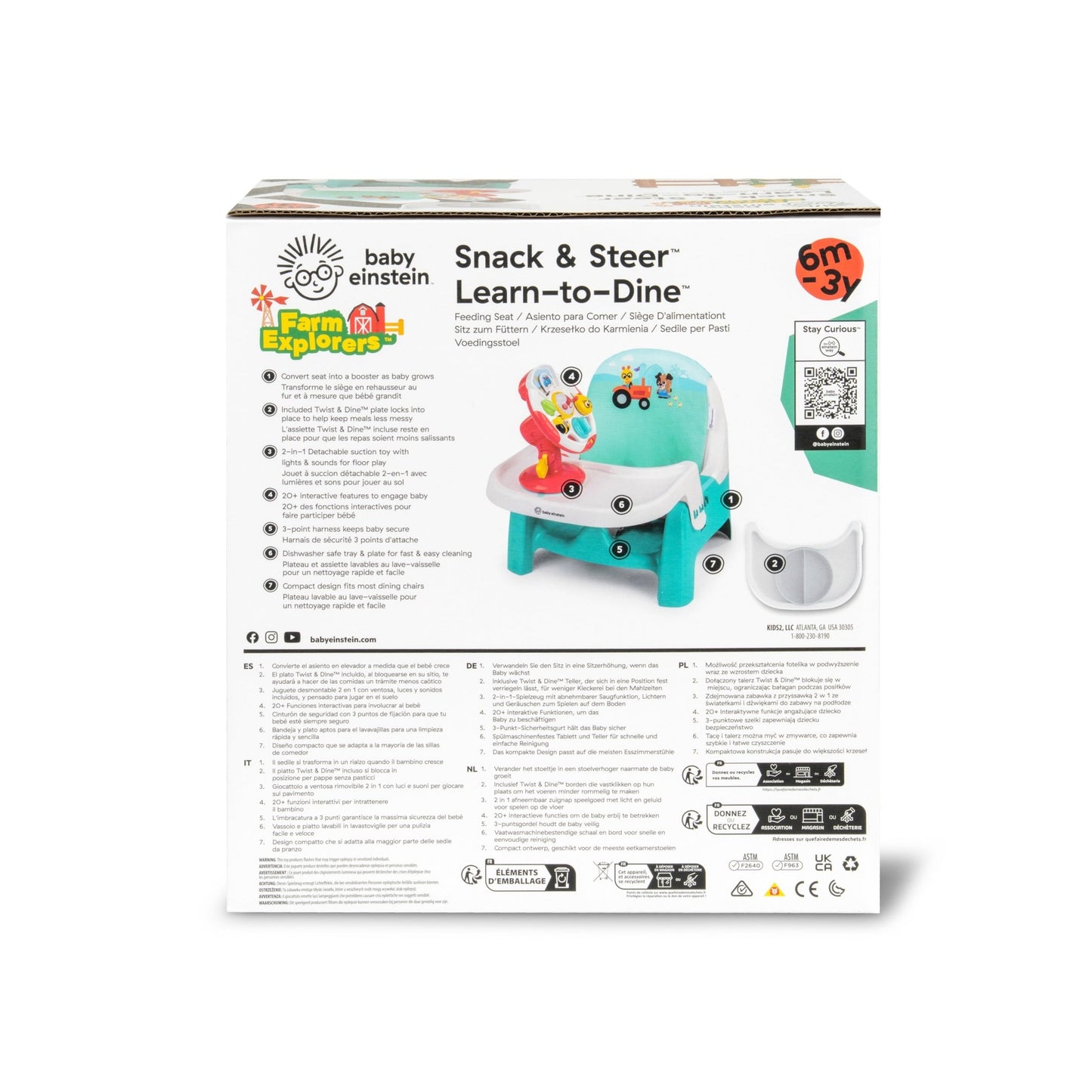 Baby Einstein™ Snack & Steer™ Learn - to - Dine™ Feeding Seat - Premium for Kids in Qatar | Toysaro.com