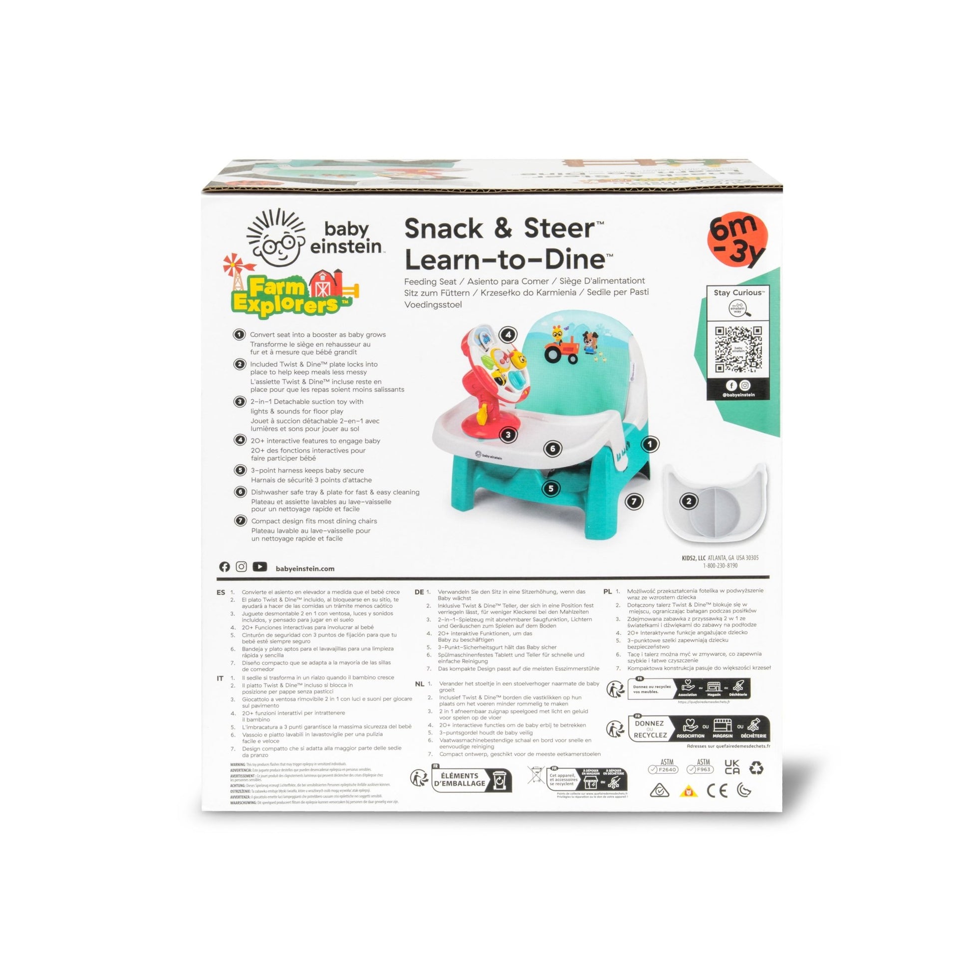 Baby Einstein™ Snack & Steer™ Learn - to - Dine™ Feeding Seat - Premium for Kids in Qatar | Toysaro.com