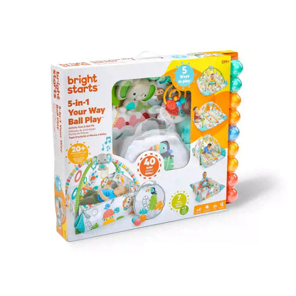 Bright Starts 5 - in - 1 Your Way Ball Play Activity Gym & Ball Pit - Totally Tropical - Premium for Kids in Qatar | Toysaro.com