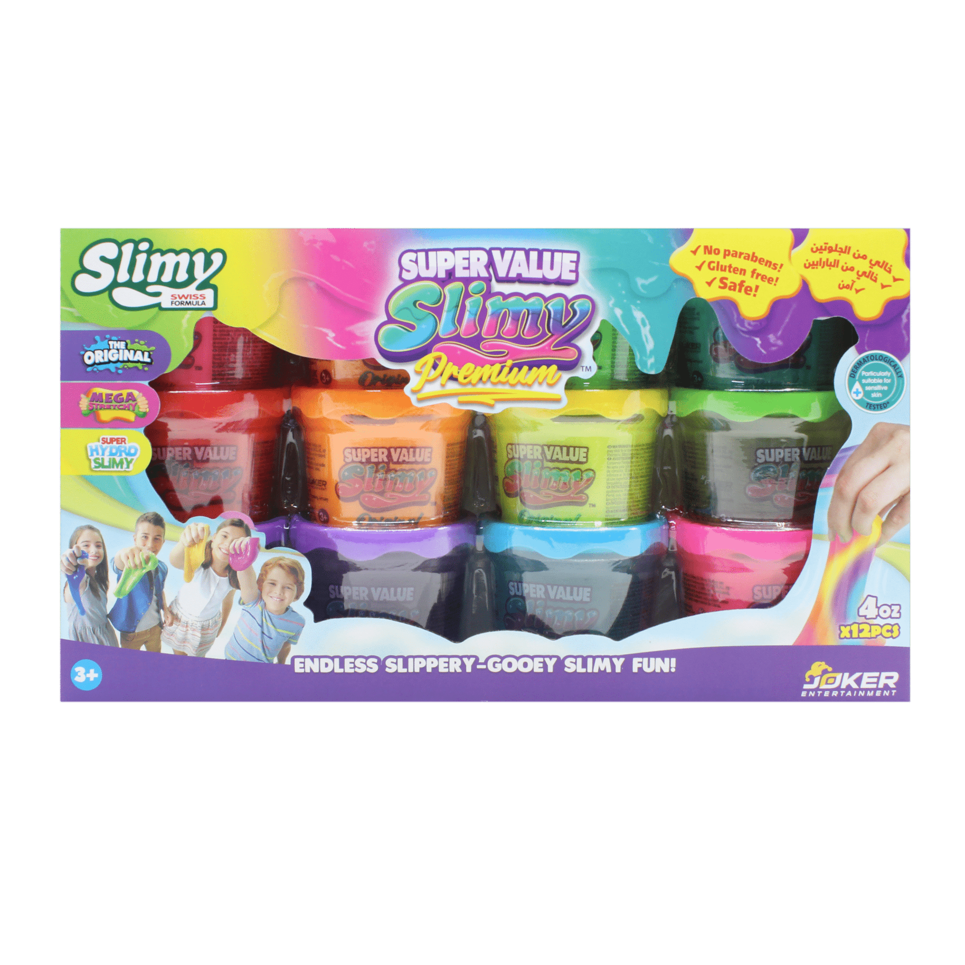 SLIMY SUPER VALUE SLIMY 4oz (112g) 12 PACK - Premium for Kids in Qatar | Toysaro.com