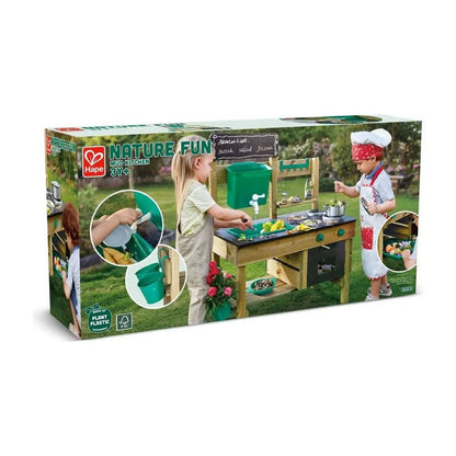 Hape Wooden Outdoor Mud Kitchen for Kids - Preschool Playset with Accessories - Premium for Kids in Qatar | Toysaro.com