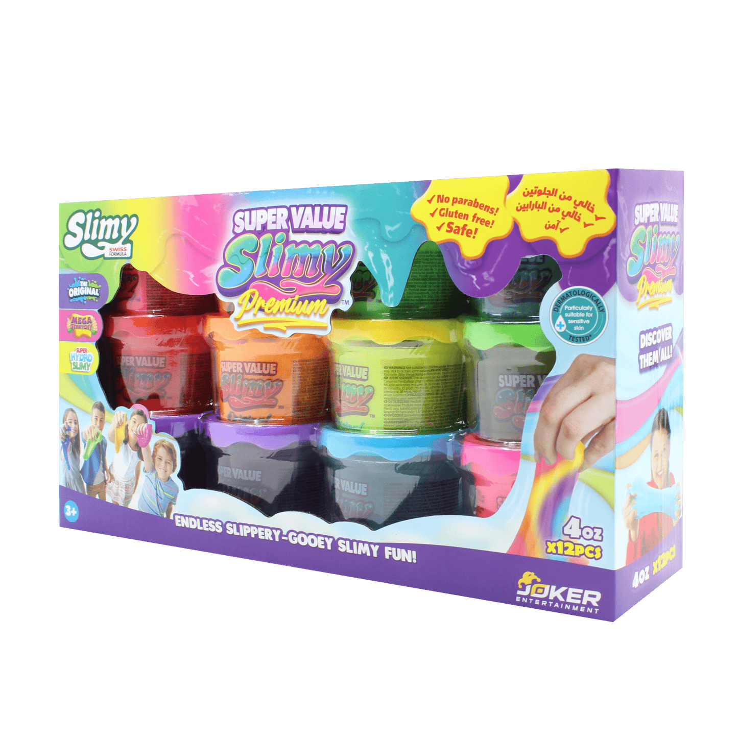 SLIMY SUPER VALUE SLIMY 4oz (112g) 12 PACK - Premium for Kids in Qatar | Toysaro.com