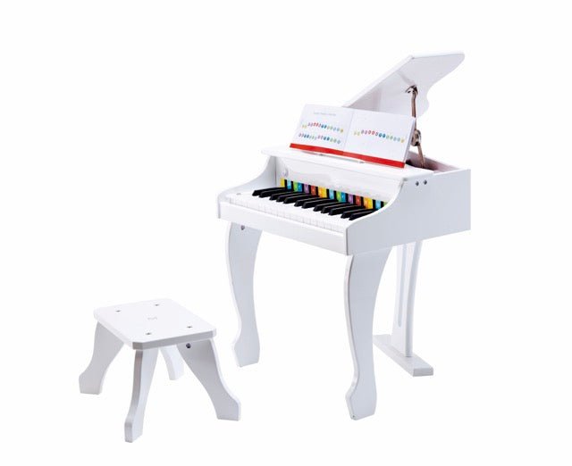 Hape Music Deluxe Grand Piano White 3pcs - Premium for Kids in Qatar | Toysaro.com