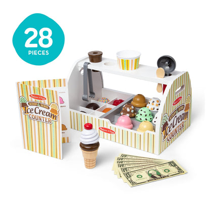 Melissa and Doug Scoop & Serve Ice Cream Counter - Premium for Kids in Qatar | Toysaro.com
