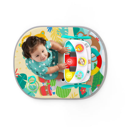 Bright Starts 4 - in - 1 Groovin’ Kicks Piano & Drum Kick Gym - Tropical Safari - Premium for Kids in Qatar | Toysaro.com