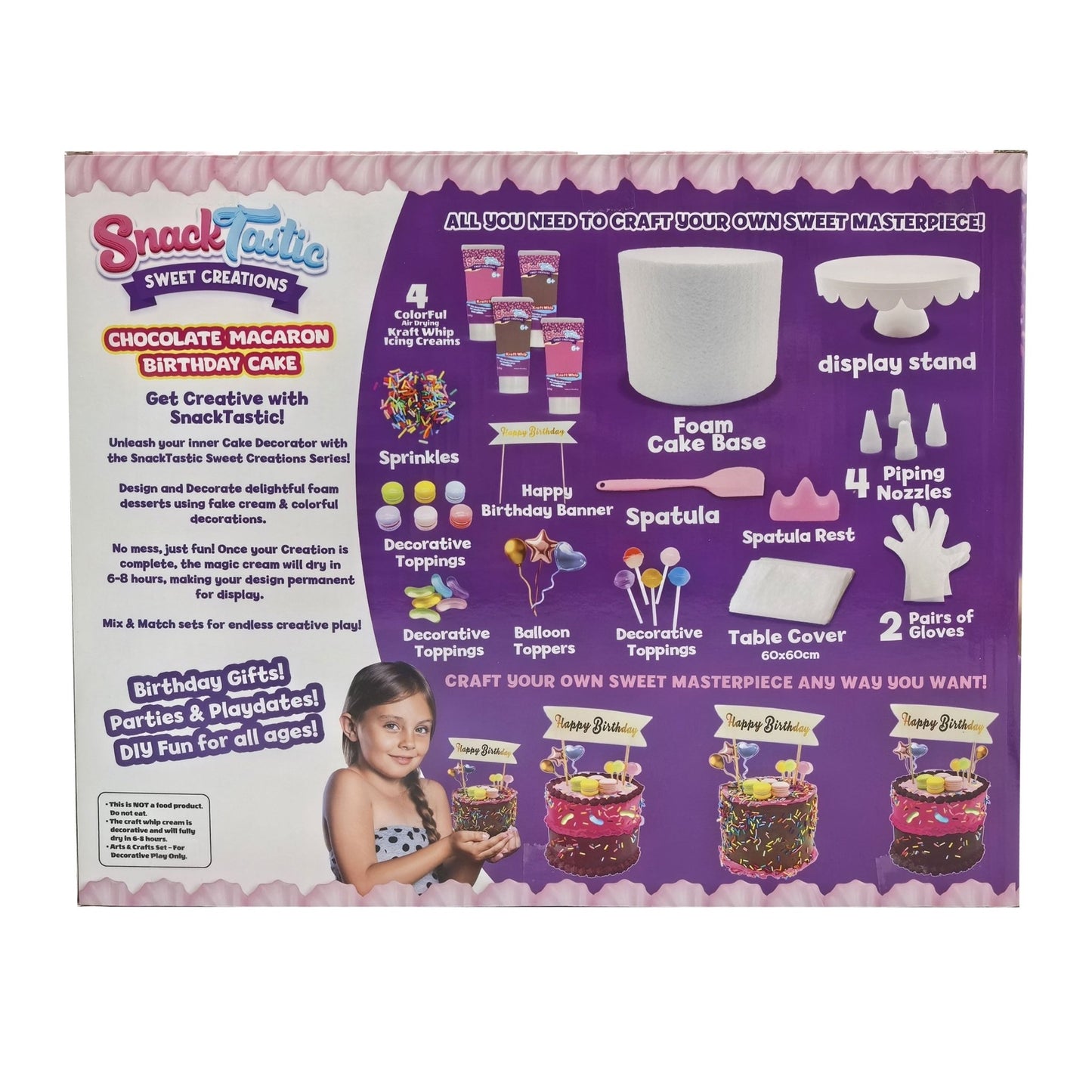 SNACK TASTIC - CHOCOLATE MACARON BIRTHDAY CAKE - Premium for Kids in Qatar | Toysaro.com