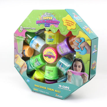 SLIMY SUPER MULTI SENSORY SET 2oz (56g) OCTAGON MULTI SENSORY VERSION 19pcs UNIT PACK - Premium for Kids in Qatar | Toysaro.com