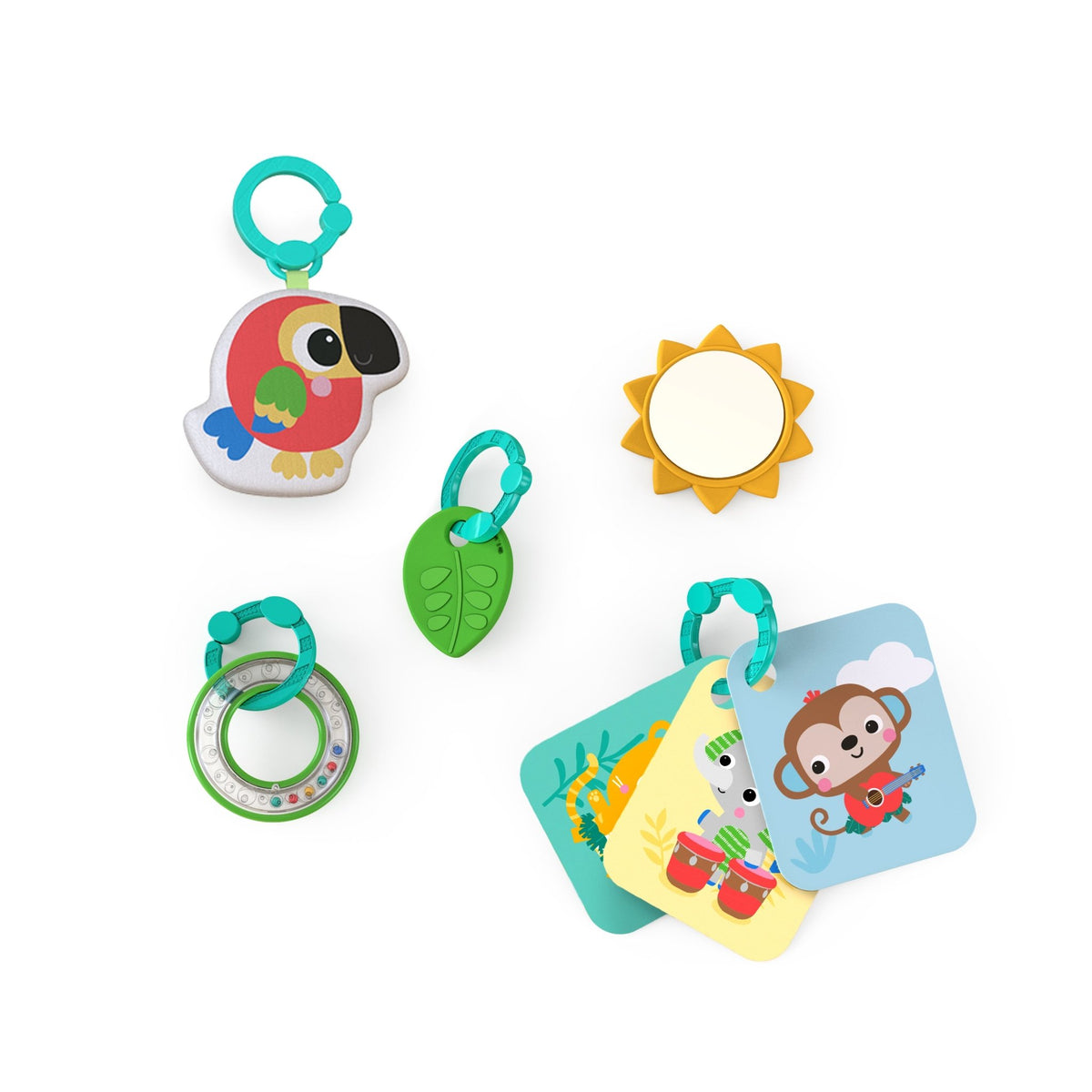 Bright Starts 4 - in - 1 Groovin’ Kicks Piano & Drum Kick Gym - Tropical Safari - Premium for Kids in Qatar | Toysaro.com