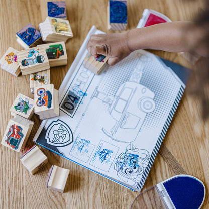 Melissa and Doug Paw Patrol Wooden Stamps Activity Set - Premium for Kids in Qatar | Toysaro.com