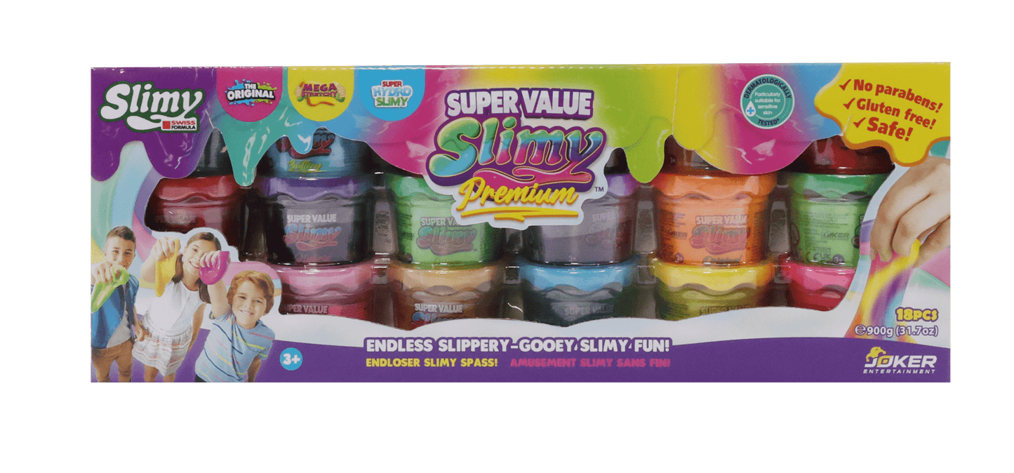SLIMY SUPER VALUE SLIMY 2oz 18 pack - Premium for Kids in Qatar | Toysaro.com