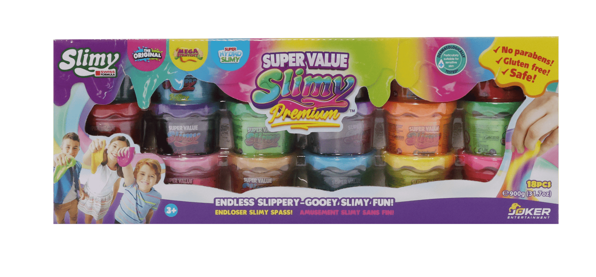 SLIMY SUPER VALUE SLIMY 2oz 18 pack - Premium for Kids in Qatar | Toysaro.com