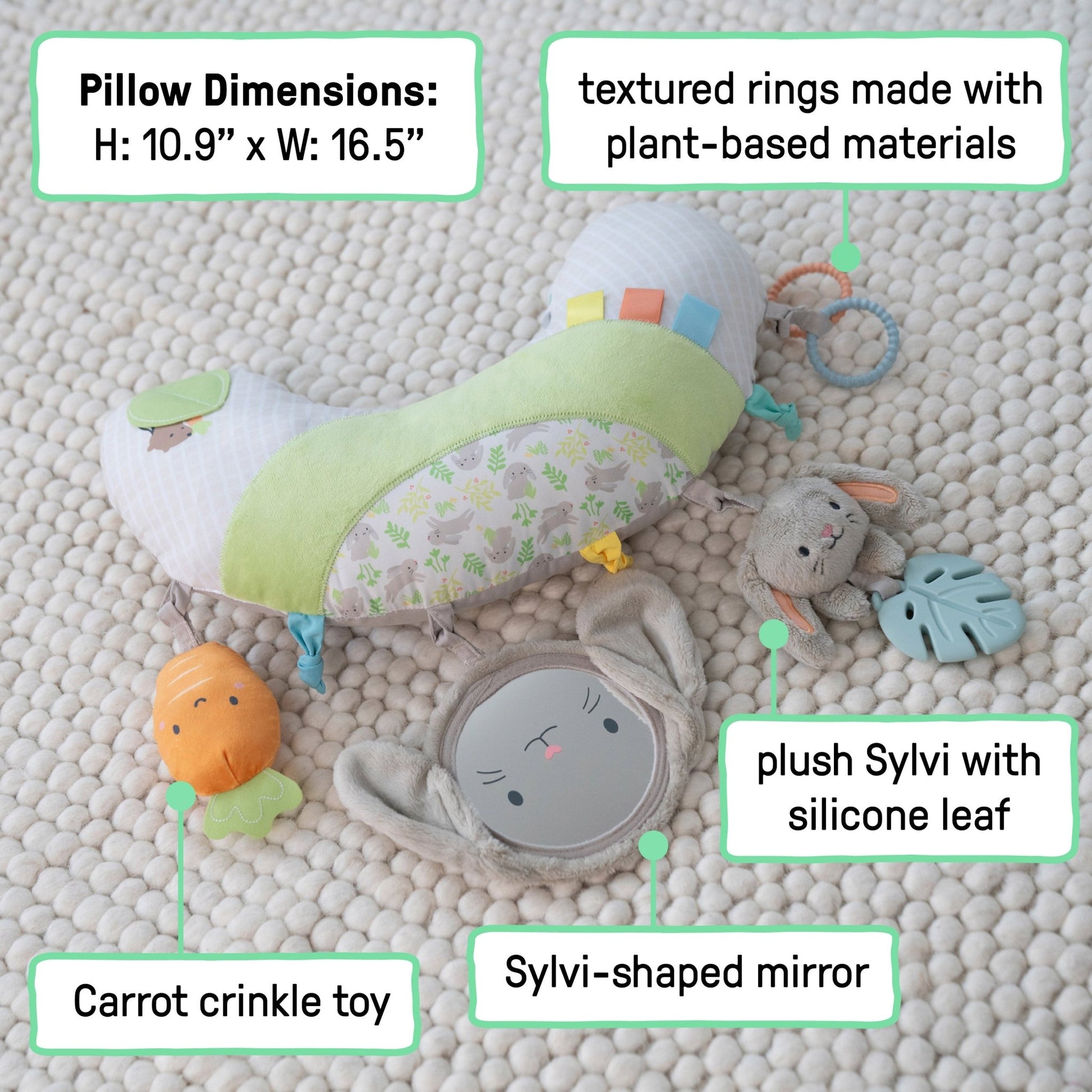 Ingenuity™ Cozy Prop Sylvi™ Tummy Time Activity Pillow - Premium for Kids in Qatar | Toysaro.com