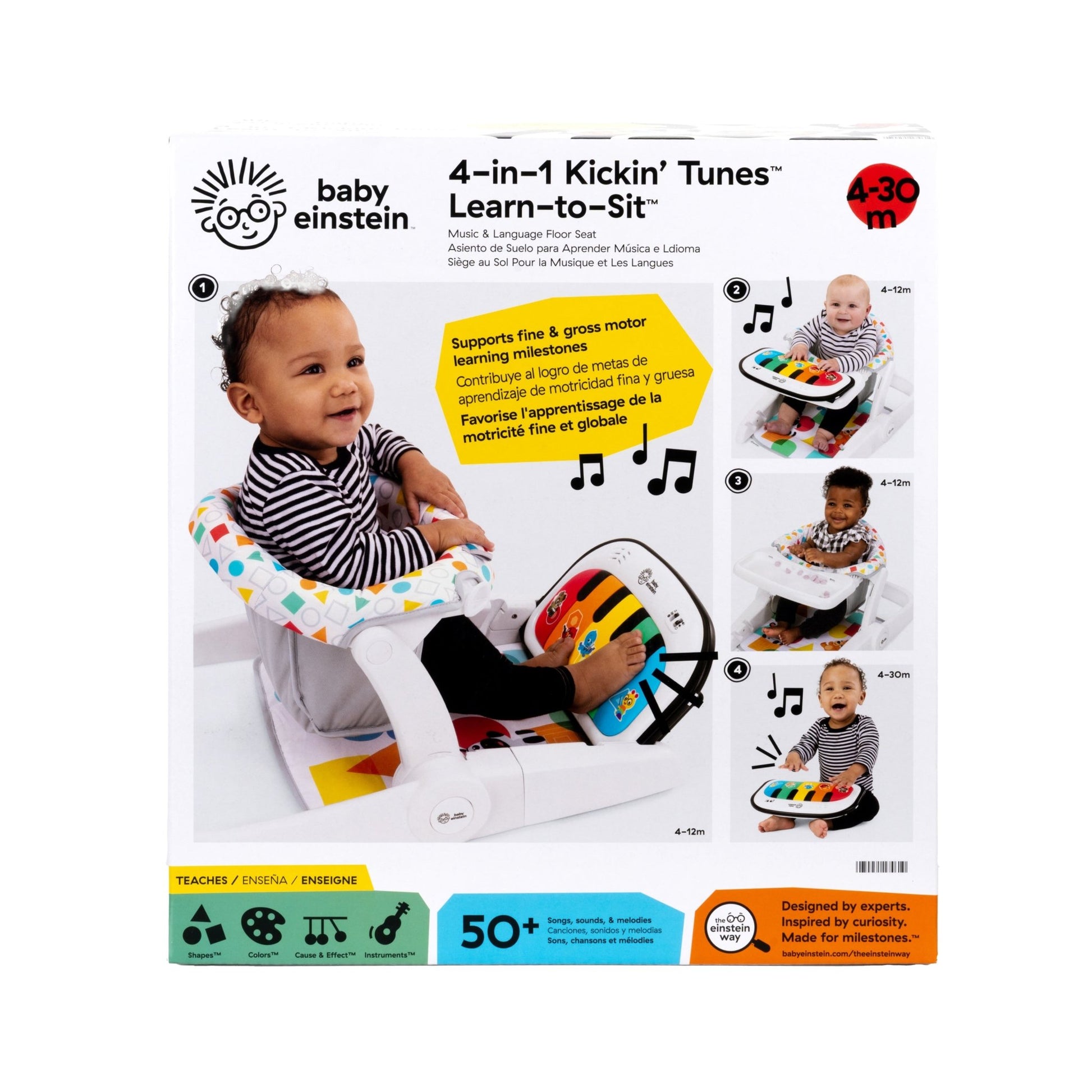 Baby Einstein™ Tappin' Tunes™ Learn - to - Sit™ 4 - in - 1 Sit - Up Floor Seat - Premium for Kids in Qatar | Toysaro.com