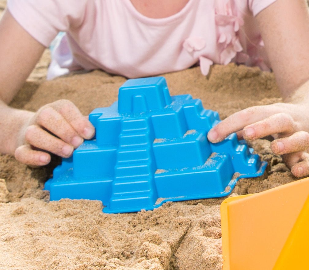Hape - Mayan Pyramid Sand & Beach Toy - Blue - Premium for Kids in Qatar | Toysaro.com