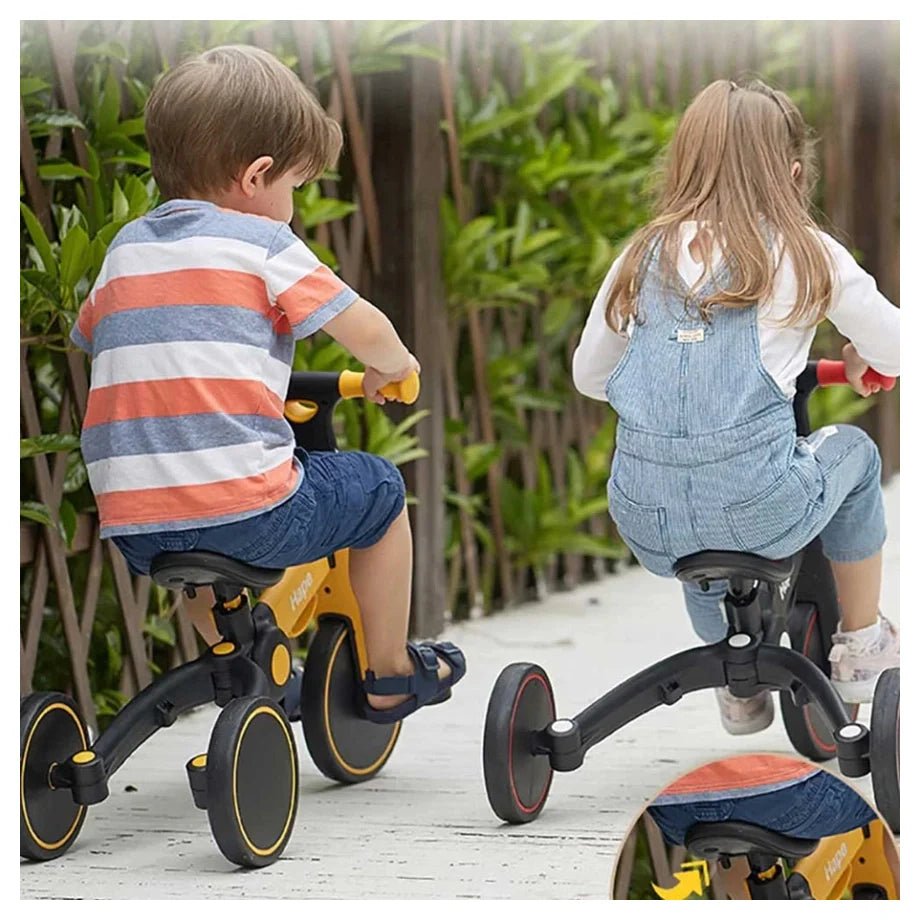 Hape Double - fun Transforming Rider Balance Bike & Tricycle 18M+ (Yellow) - Premium for Kids in Qatar | Toysaro.com