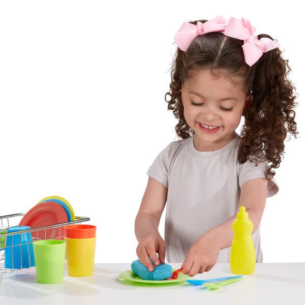Melissa and Doug Let's Play House! Wash & Dry Dish Set - Premium for Kids in Qatar | Toysaro.com