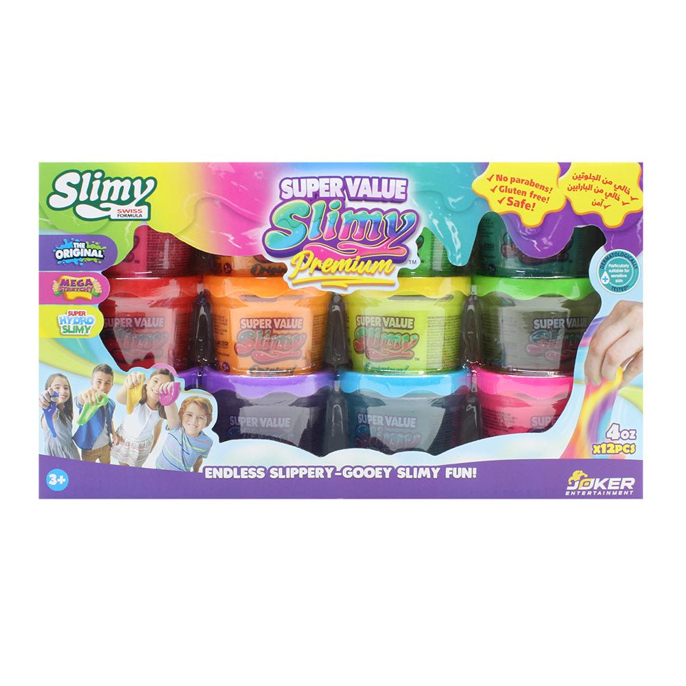 SLIMY SUPER VALUE SLIMY 4oz (112g) 12 PACK - Premium for Kids in Qatar | Toysaro.com