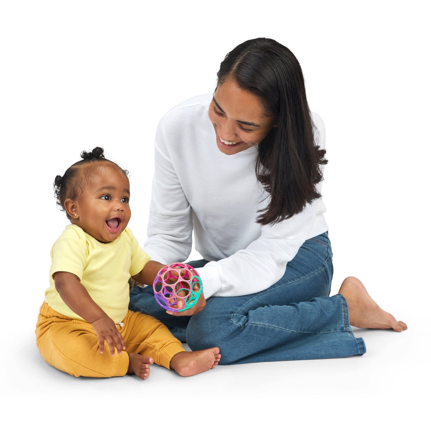 Bright Starts™Oball Classic™ Easy - Grasp Toy - Pink/Purple - Premium for Kids in Qatar | Toysaro.com