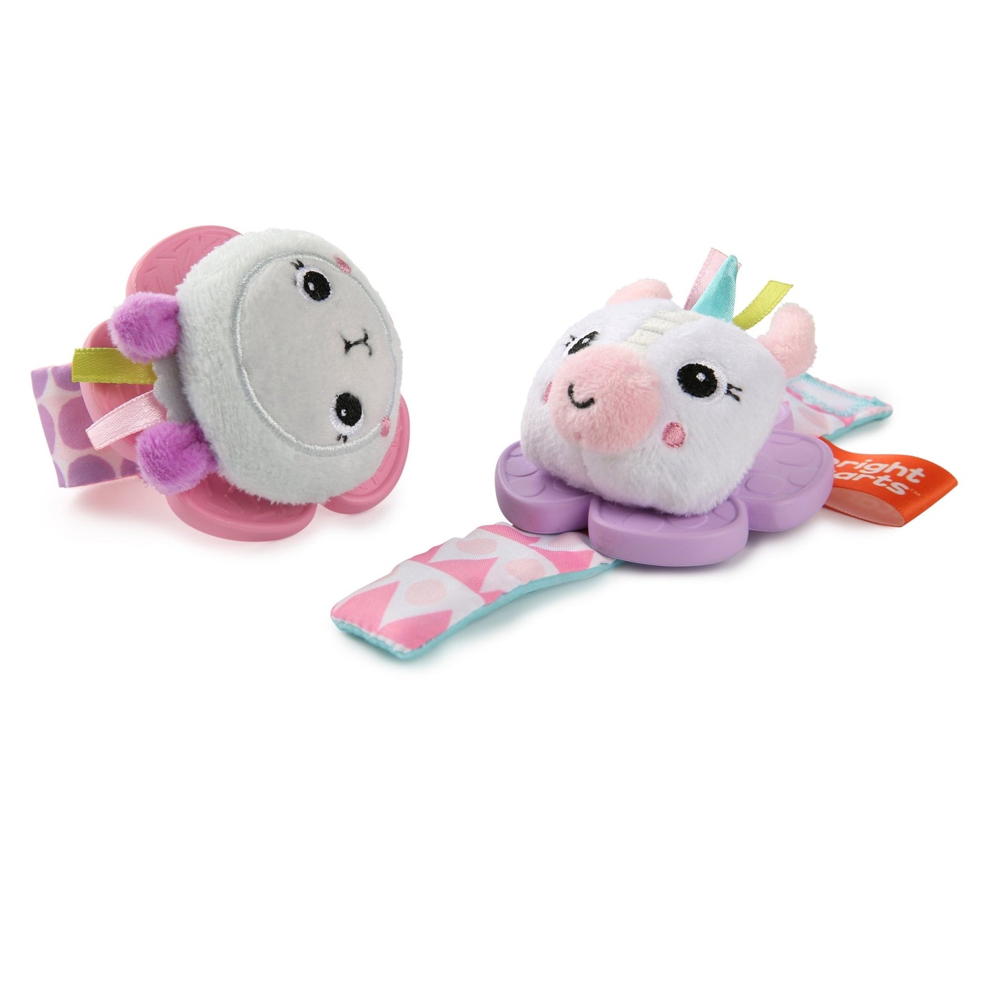 Bright Starts™Rattle & Teethe Wrist Pals™ Toy - Unicorn & Llama - Premium for Kids in Qatar | Toysaro.com