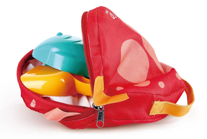 Hape - Fold and Go Sand & Beach Set with Canvas Bag - 4pcs - Premium for Kids in Qatar | Toysaro.com