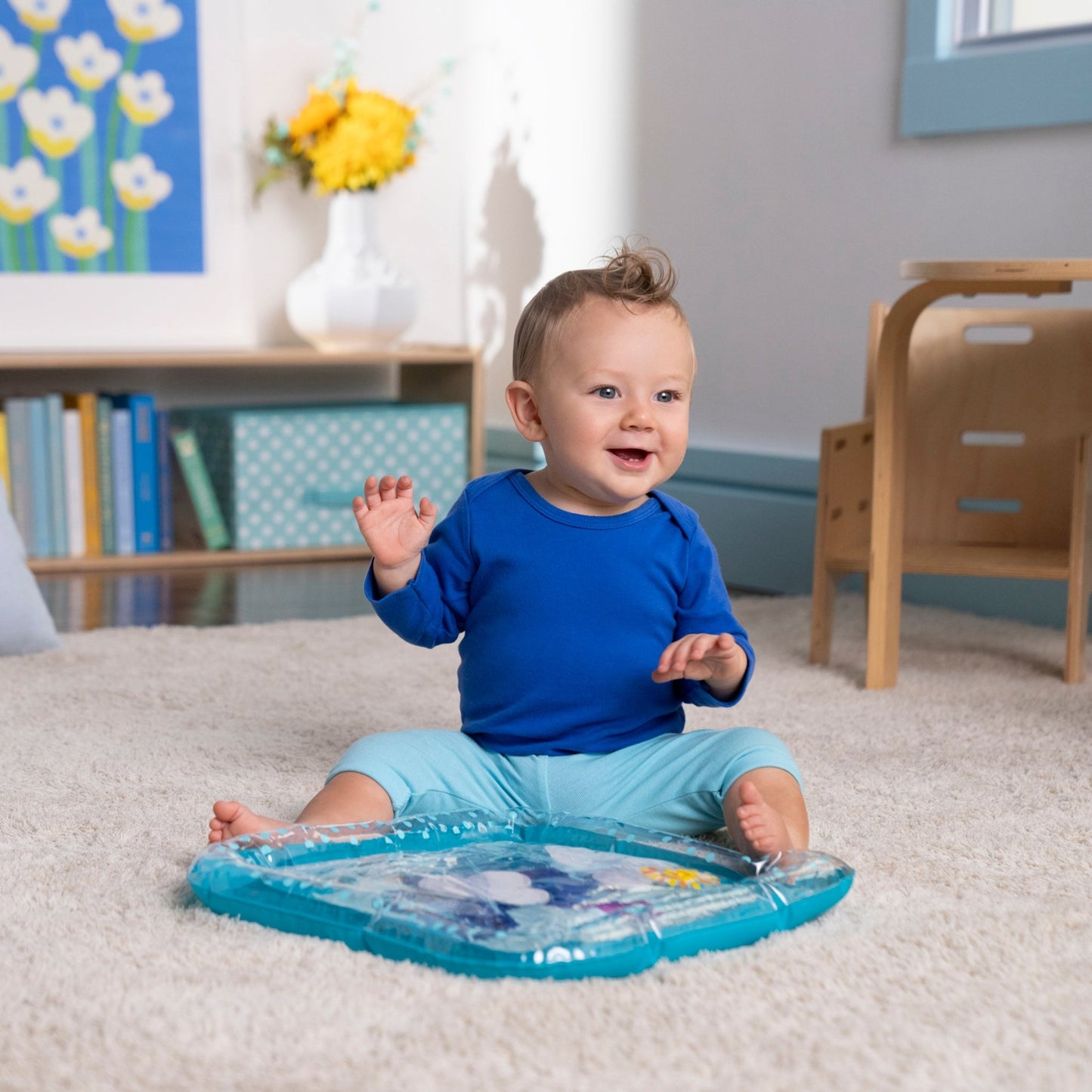 Bright Starts Stitch Making Waves™ Tummy Time Water Mat - Premium for Kids in Qatar | Toysaro.com
