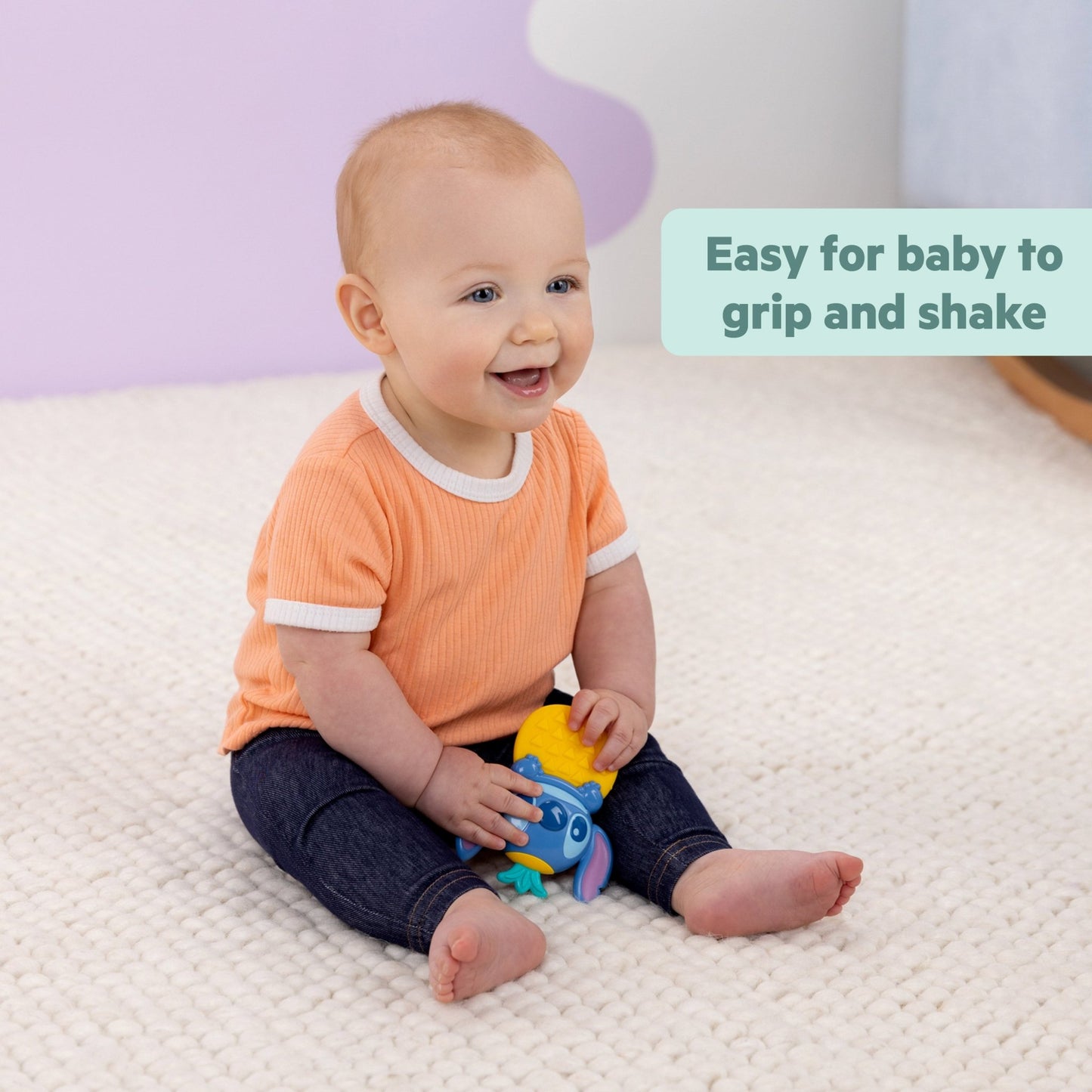 Bright Starts Stitch Tropical Teethe™ Rattle & Teether - Premium for Kids in Qatar | Toysaro.com