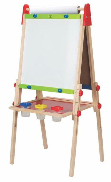 Hape Magnetic All - in - 1 Double Sided Standing Easel - Premium for Kids in Qatar | Toysaro.com