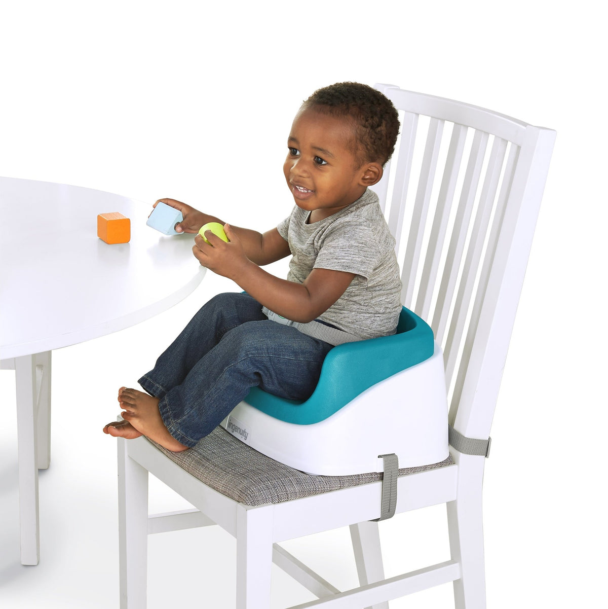 SmartClean Toddler Booster™ - Peacock Blue - Premium for Kids in Qatar | Toysaro.com