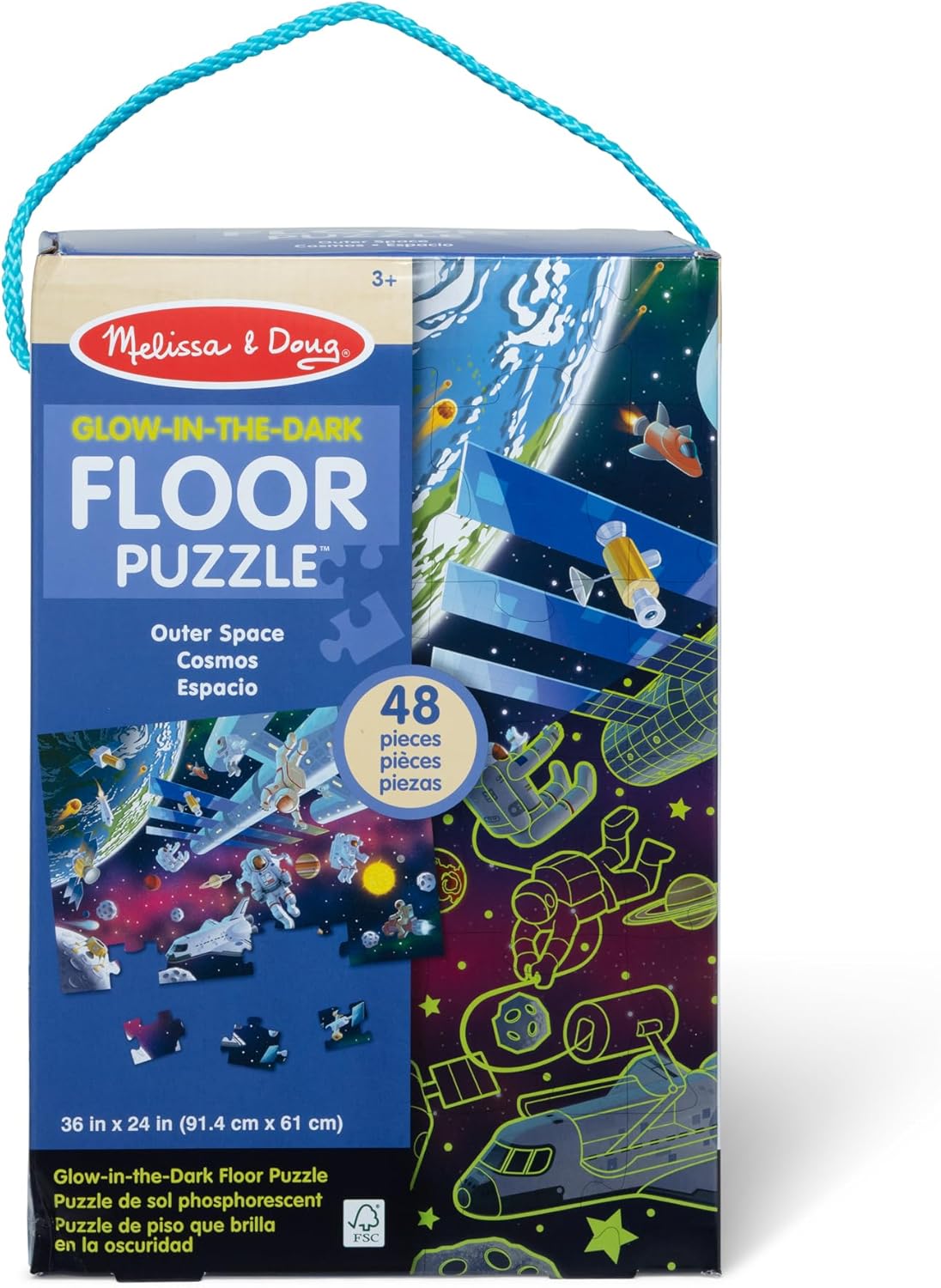 Melissa and Doug Outer Space Glow in the Dark Floor Puzzle - Premium for Kids in Qatar | Toysaro.com