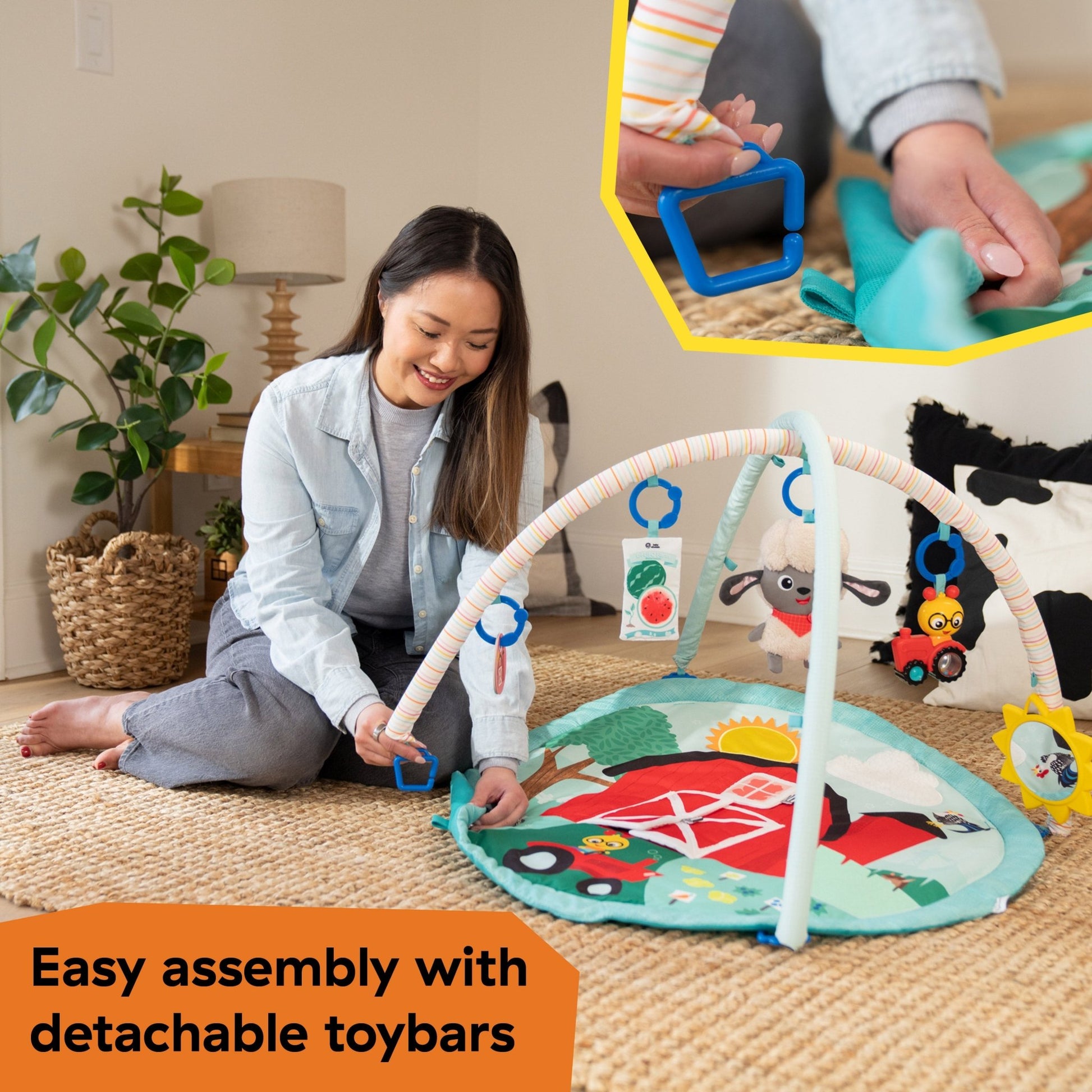 Baby Einstein™ Happy Harvest™ Touch & Feel Activity Gym - Premium for Kids in Qatar | Toysaro.com