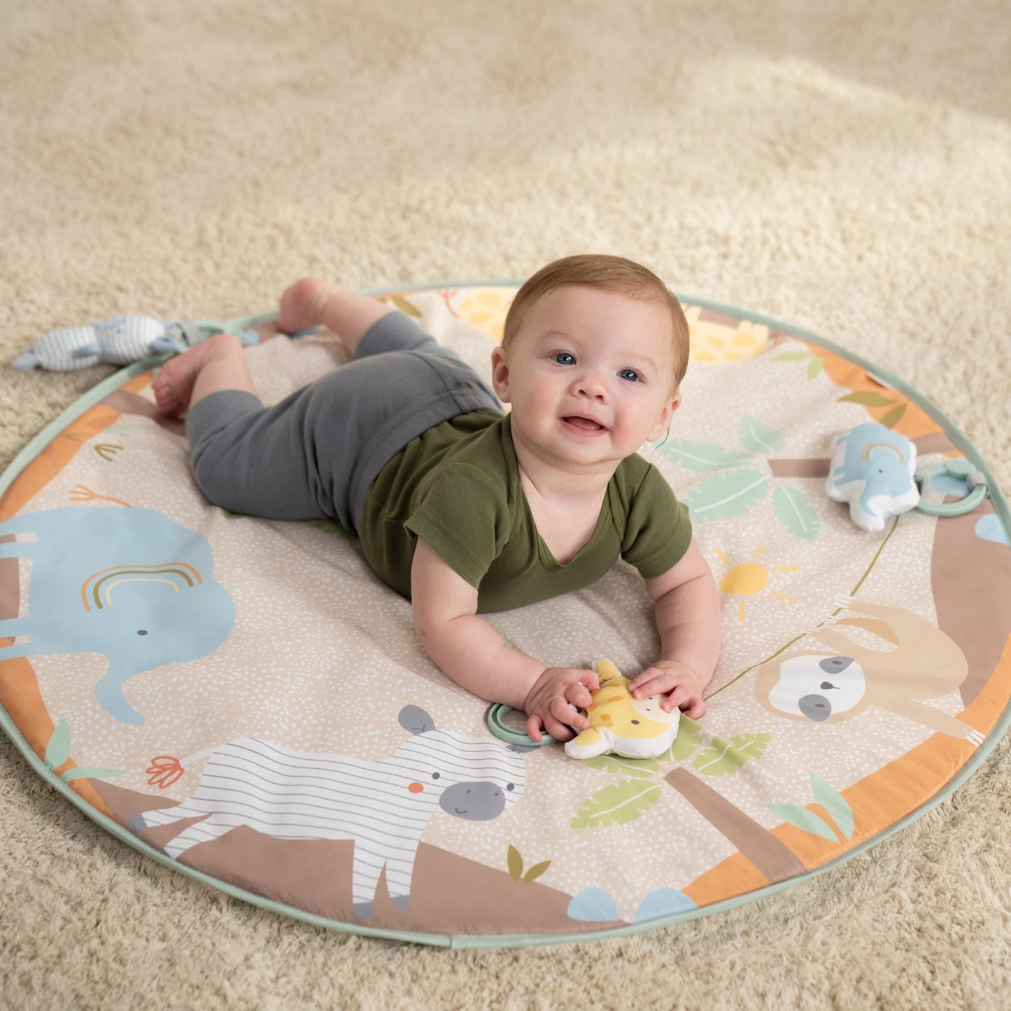Ingenuity™ Wonder & Wood™ Wooden Toy Arch & Play Mat - Premium for Kids in Qatar | Toysaro.com