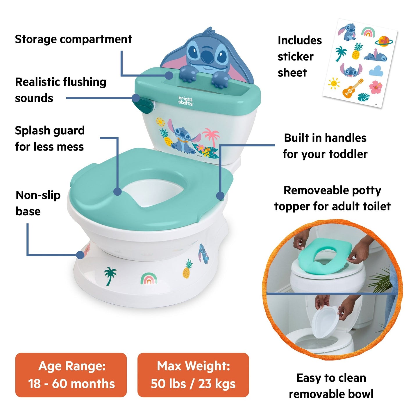 Bright Starts Stitch My Size Potty™ - Premium for Kids in Qatar | Toysaro.com