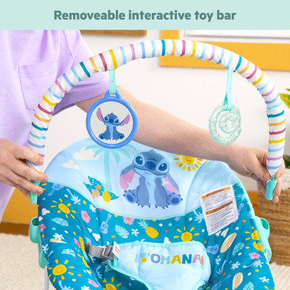 Bright Starts Stitch™ Ohana Paradise™ Vibrating Bouncer - Premium for Kids in Qatar | Toysaro.com