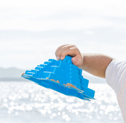 Hape - Mayan Pyramid Sand & Beach Toy - Blue - Premium for Kids in Qatar | Toysaro.com