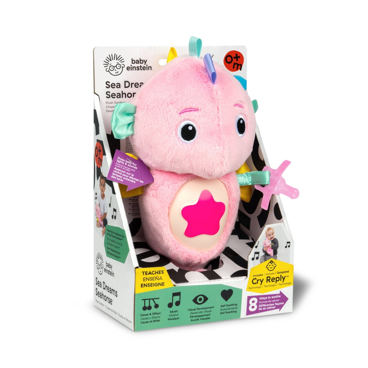 Baby Einstein™ Sea Dreams Seahorse™ Plush Soother Pink - Premium for Kids in Qatar | Toysaro.com