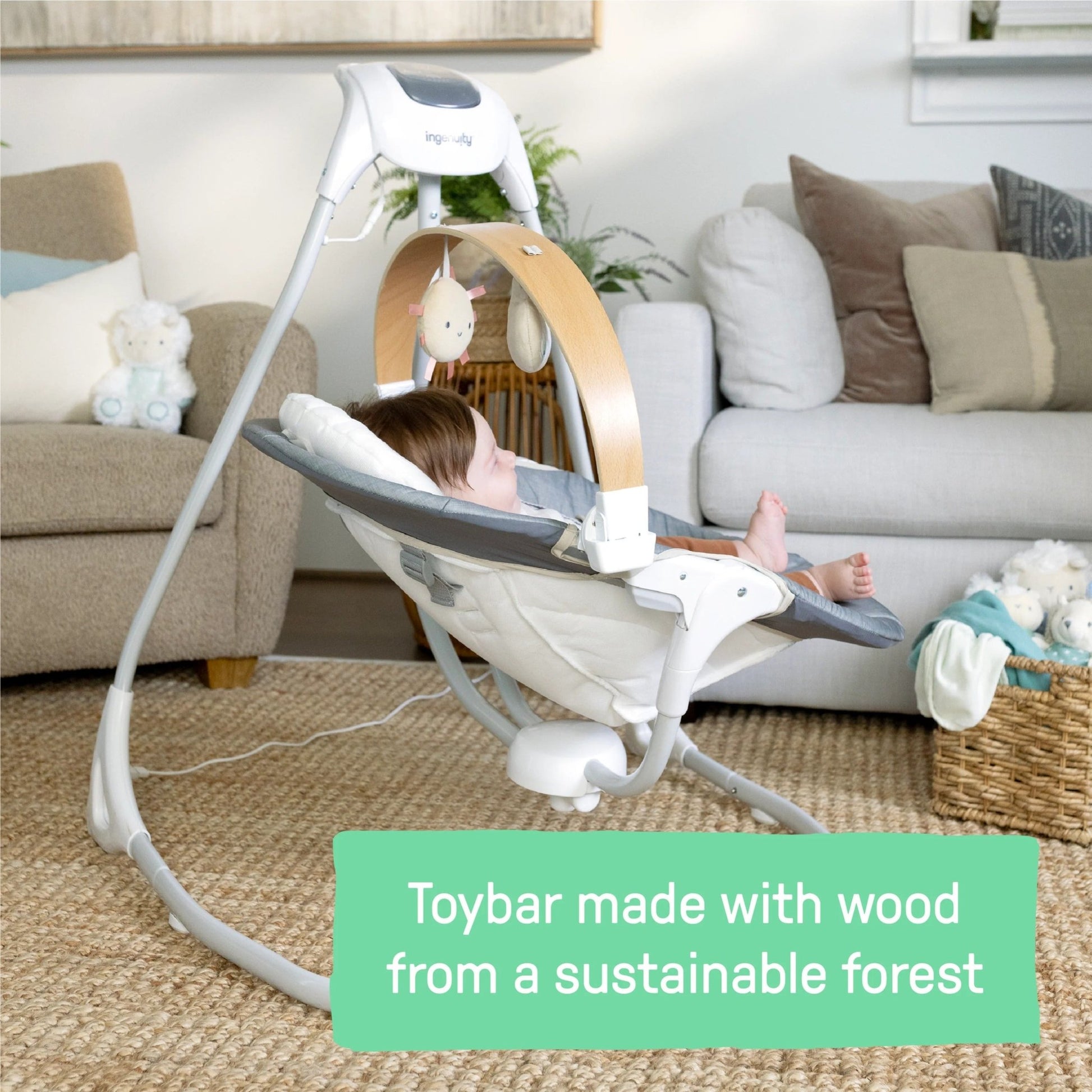 Ingenuity™SimpleComfort™ Compact Soothing Swing - Parker™ - Premium for Kids in Qatar | Toysaro.com